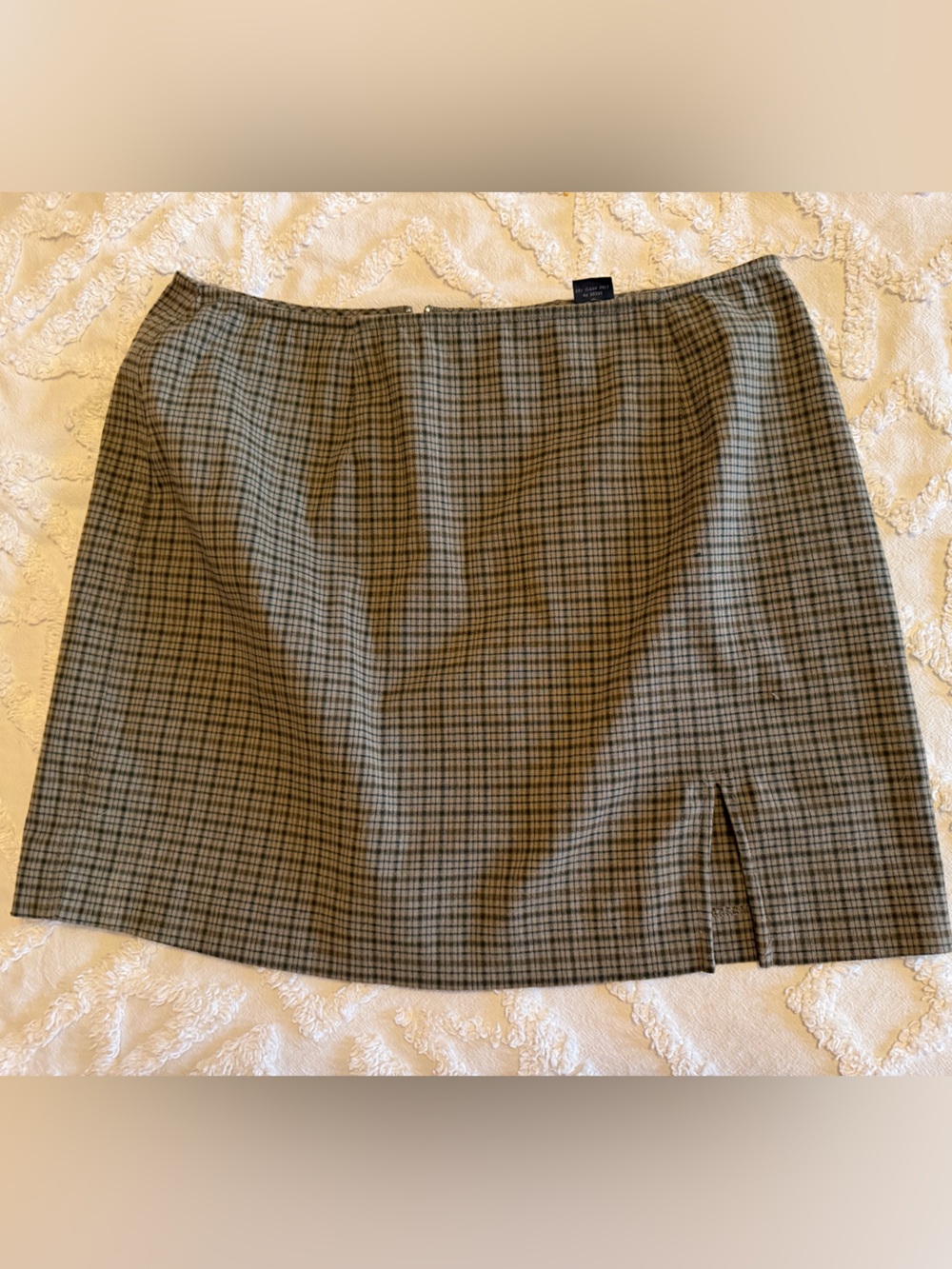 Vintage 90’s Express Plaid Pencil Skirt - Gray/Brown